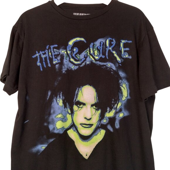 The Cure Shirt Men Large Without You Black Neon Robert Smith Band Music Graphic - Picture 1 of 9